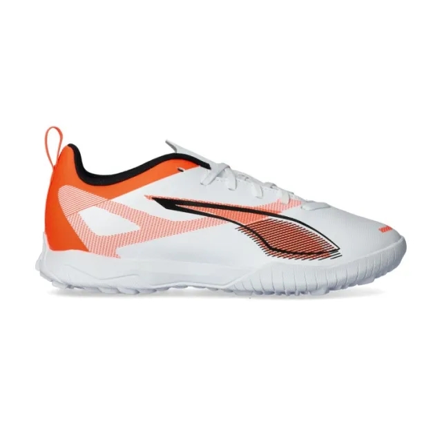 PUMA Ultra 5 Play TT Football Boots Youth, White/Black/Glowing Red