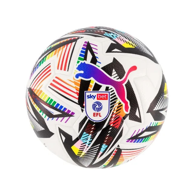 PUMA Orbita 1 Sky Bet Efl Football (Fifa Quality Pro), White/Multi Colour Rainbow