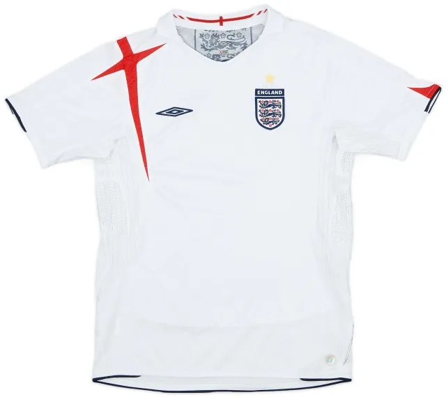 Umbro 2005-07 England Home Shirt - 8/10 - (L.Boys)