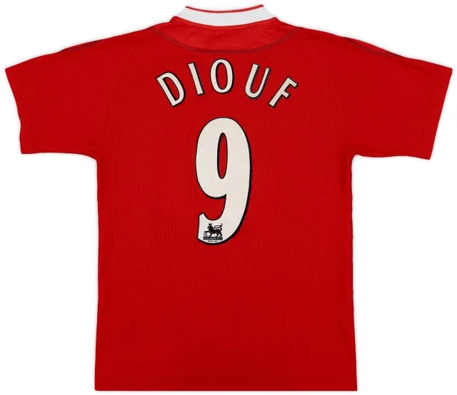 Reebok 2002-04 Liverpool Home Shirt Diouf #9 - 8/10 - (XS)