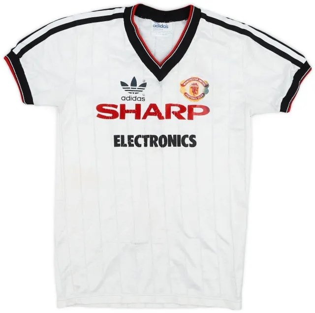 adidas 1982-84 Manchester United Away Shirt - 5/10 - (L.Boys)