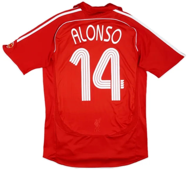 adidas 2006-08 Liverpool Home Shirt Alonso #14 - 4/10 - (M)