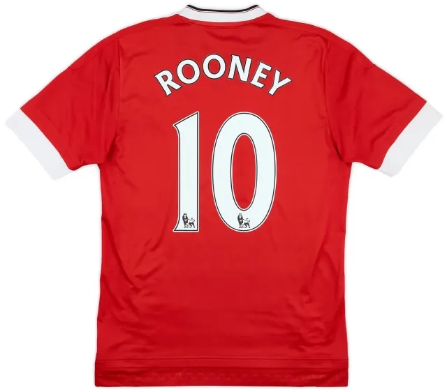adidas 2015-16 Manchester United Home Shirt Rooney #10 - 5/10 - (S)