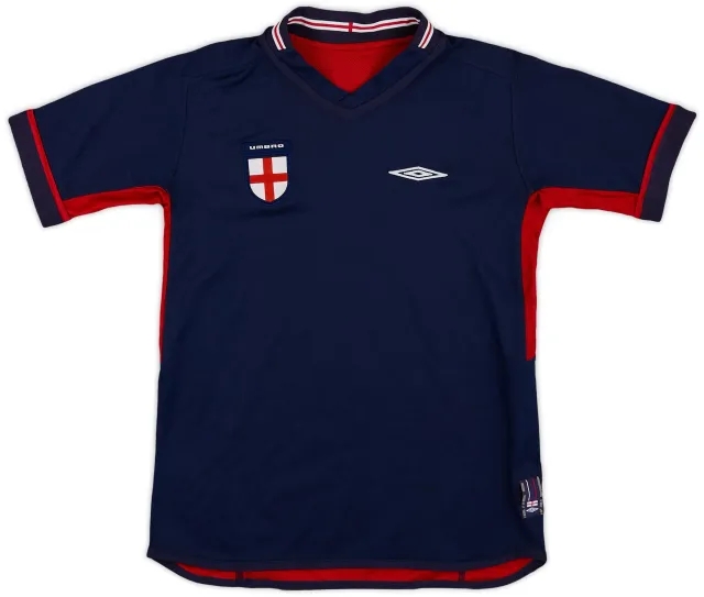 Umbro 2002-04 England Away Shirt - 8/10 - (L.Boys)