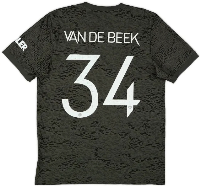 adidas 2020-21 Manchester United Away Shirt Van De Beek #34 - 9/10 - (L)