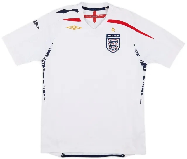 Umbro 2007-09 England Home Shirt - 7/10 - (L.Boys)