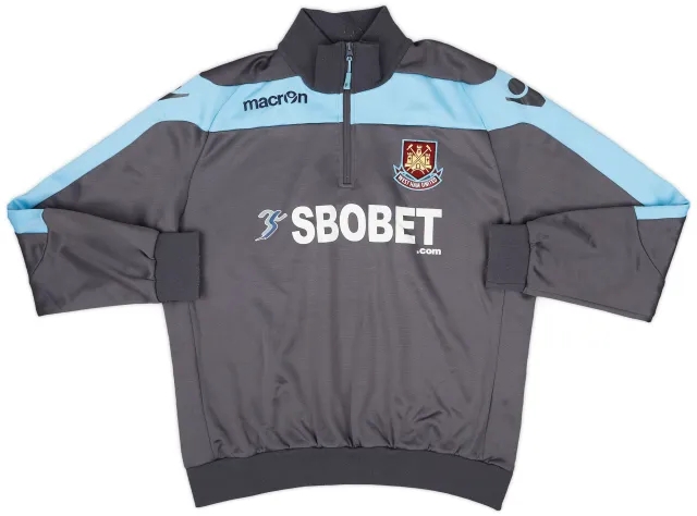 2012-13 West Ham Macron 1/4 Zip Training Top - 8/10 - (M)