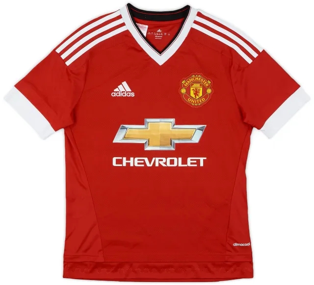 adidas 2015-16 Manchester United Home Shirt - 8/10 - (L.Boys)