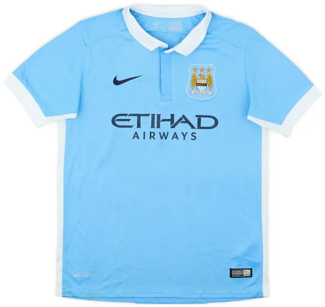 Nike 2015-16 Manchester City Home Shirt - 5/10 - (L.Boys)
