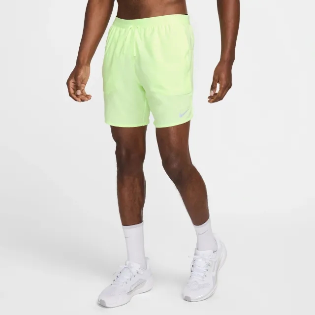 Nike Stride Men's Dri-FIT 18cm (approx.) Brief-Lined Running Shorts - Yellow - Polyester