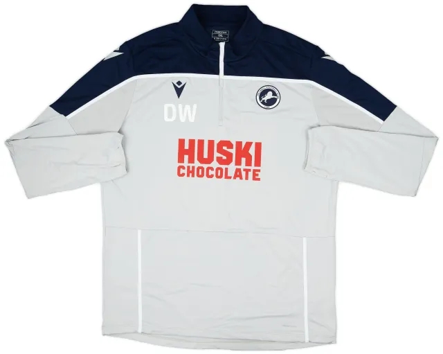 2019-20 Milwall Staff Issue Macron 1/4 Zip Drill Top DW - 9/10 - (5XL)