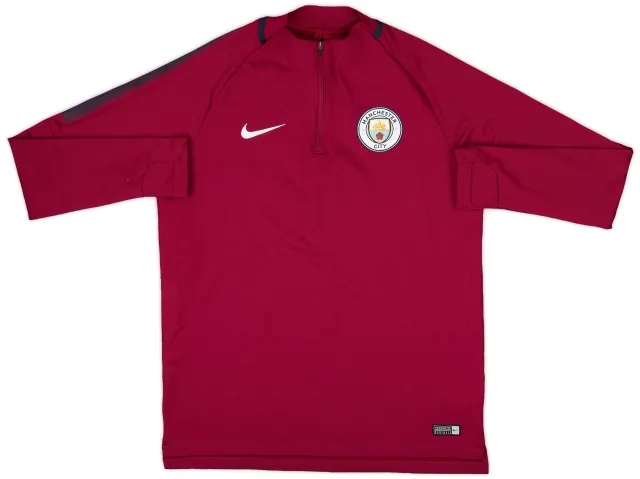2017-18 Manchester City Nike 1/4 Zip Drill Top - 10/10 - (L)