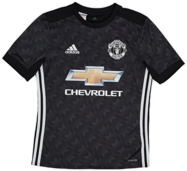 adidas 2017-18 Manchester United Away Shirt - 9/10 - (L.Boys)