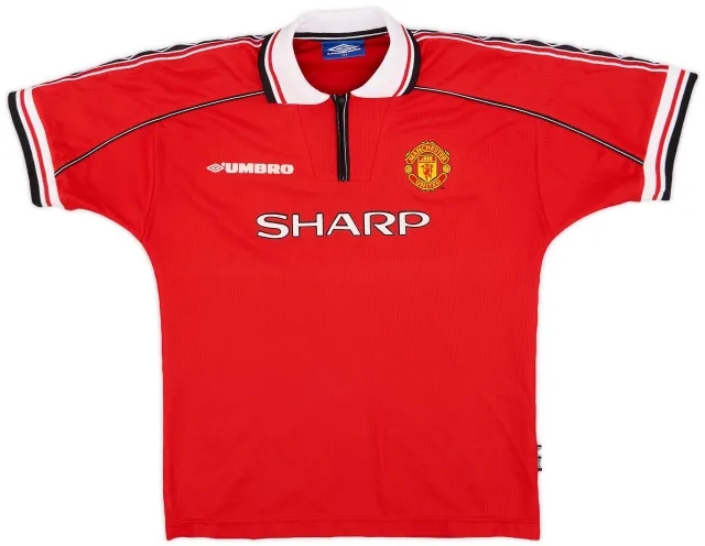 Umbro 1998-00 Manchester United Home Shirt - 8/10 - (L.Boys)