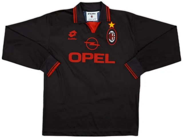 Lotto 1996-97 AC Milan Basic Third L/S Shirt - 9/10 - (XL.Boys)