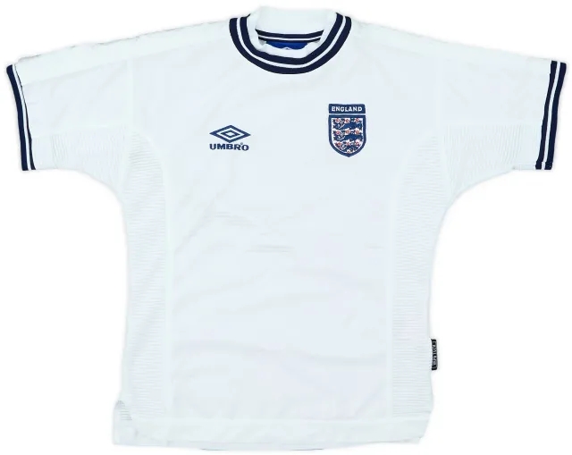 Umbro 1999-01 England Home Shirt - 7/10 - (M.Boys)