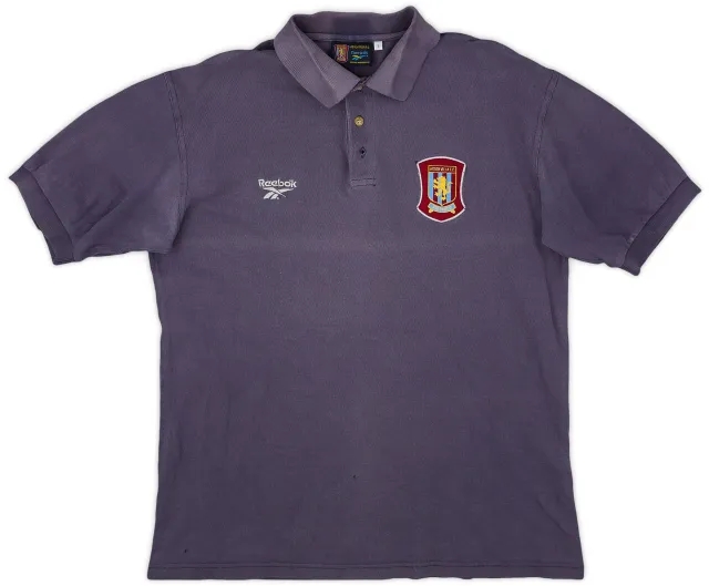 1998-99 Aston Villa Reebok Polo Shirt - 4/10 - (S)