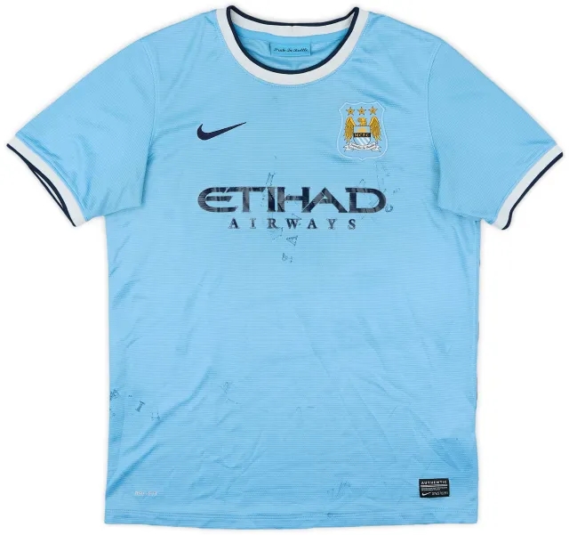Nike 2013-14 Manchester City Home Shirt - 4/10 - (XL.Boys)