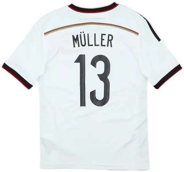 adidas 2014-15 Germany Home Shirt Muller #13 - 8/10 - (L.Boys)