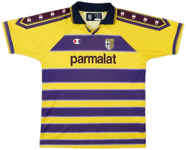 Champion 1999-00 Parma Basic Home Shirt - 6/10 - (XL.Boys)