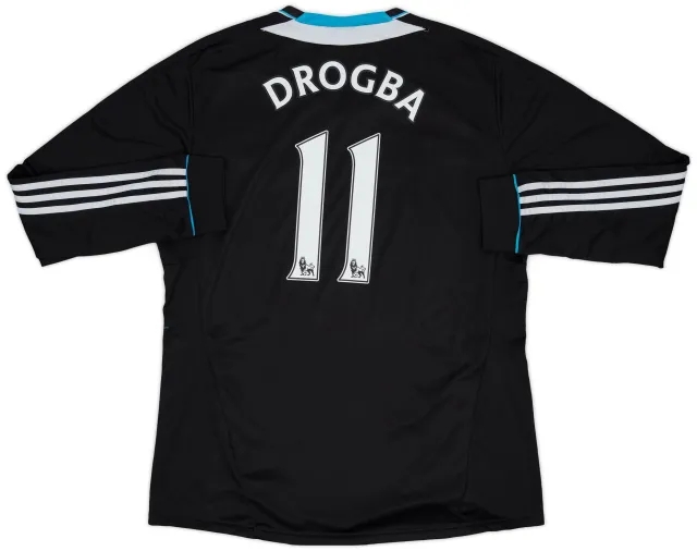 adidas 2011-12 Chelsea Away L/S Shirt Drogba #11 - 6/10 - (XL)