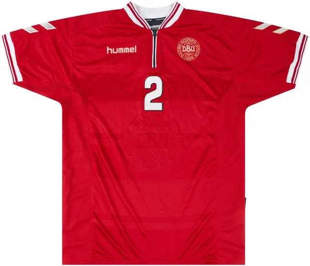 Hummel 2000-02 Denmark Match Issue Home Shirt #2