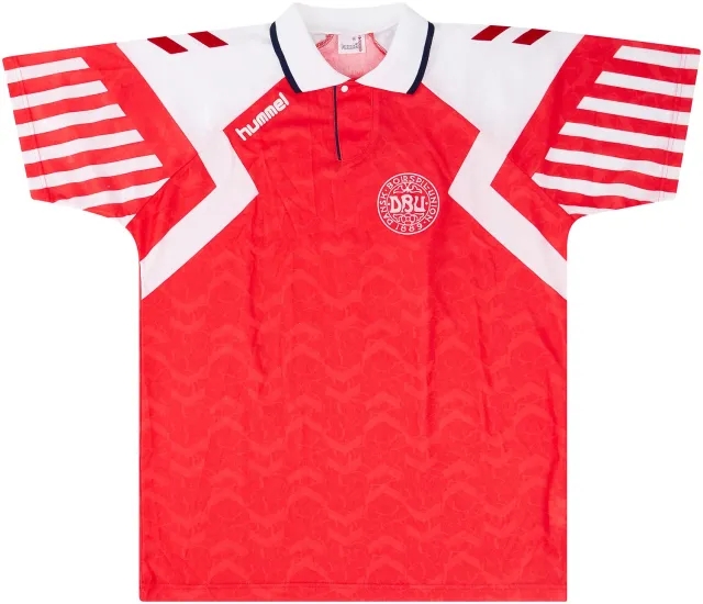 Hummel 1992-93 Denmark Match Issue Home Shirt #4 (Rieper)