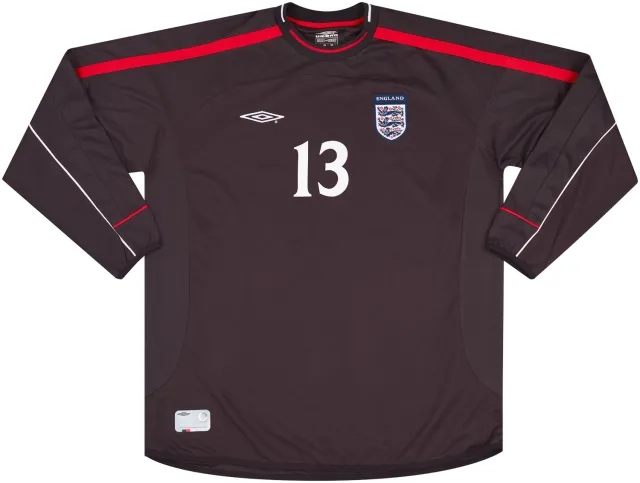 Umbro 2001-02 England Match Issue GK Shirt #13 (Evans)