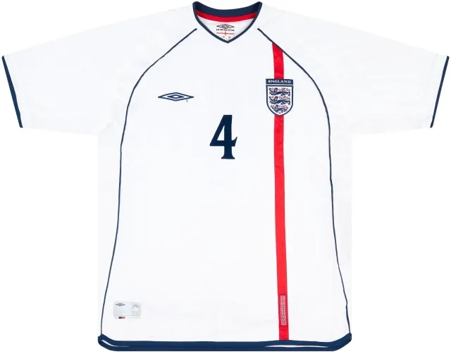 Umbro 2001-02 England Match Issue Home Shirt #4 (Butt)