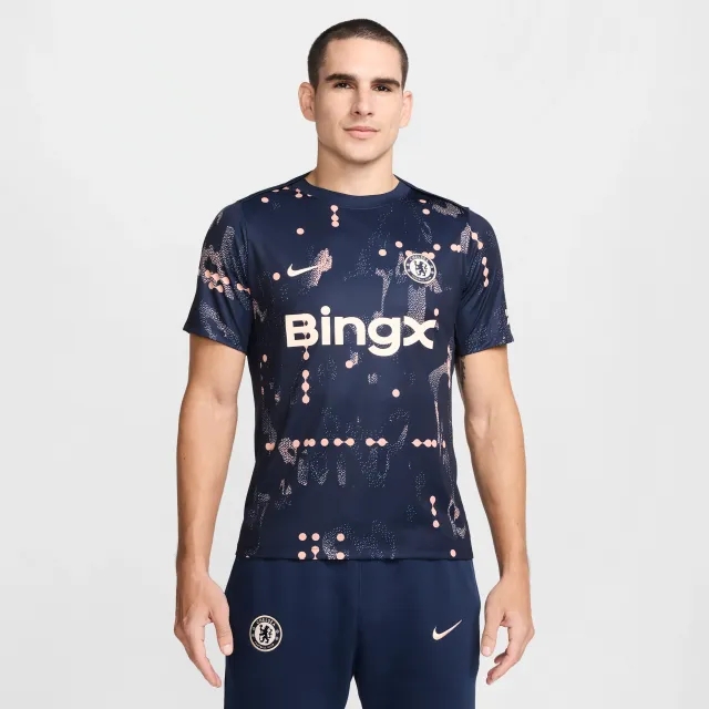 Nike Chelsea Dri-Fit Academy Pro Pre-Match Top - Navy/Orange