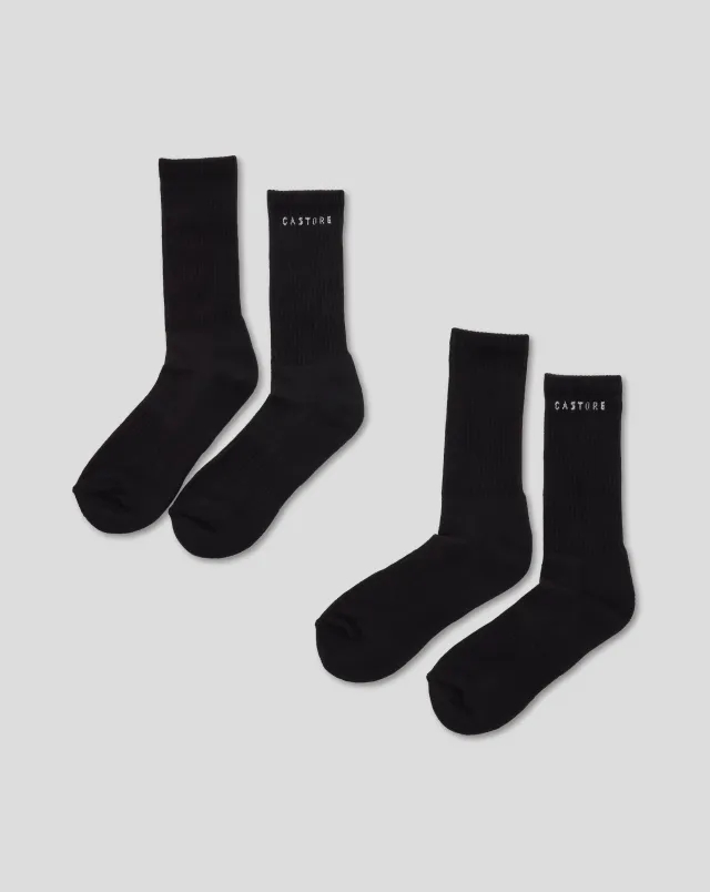 Castore White Crew Sock 2pk