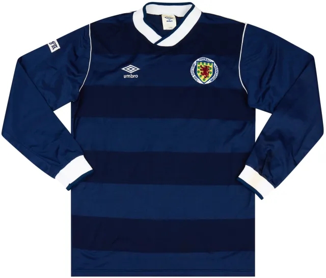 Umbro 1986 Scotland Match Worn Home L/S Shirt #5 (McLeish)
