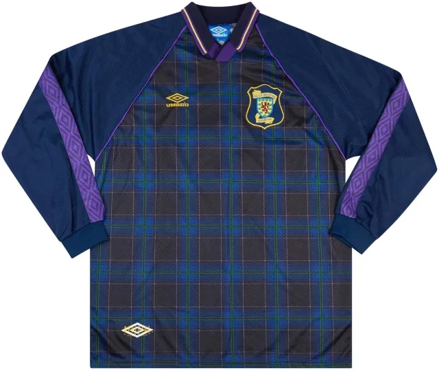 Umbro 1994 Scotland Match Worn Home L/S Shirt #5 (Hendry)
