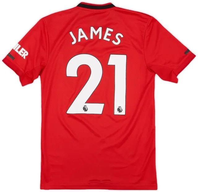 adidas 2019-20 Manchester United Home Shirt James #21 - 9/10 - (XS)