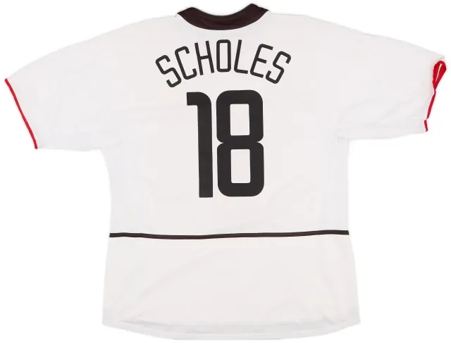 Nike 2002-03 Manchester United Away Shirt Scholes #18 - 5/10 - (XL)