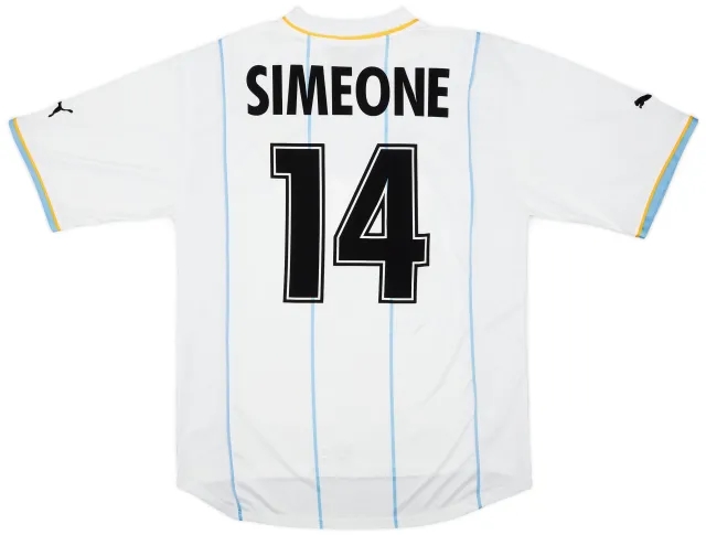 Puma 2001-02 Lazio European Home Shirt Simeone #14 - 8/10 - (L)