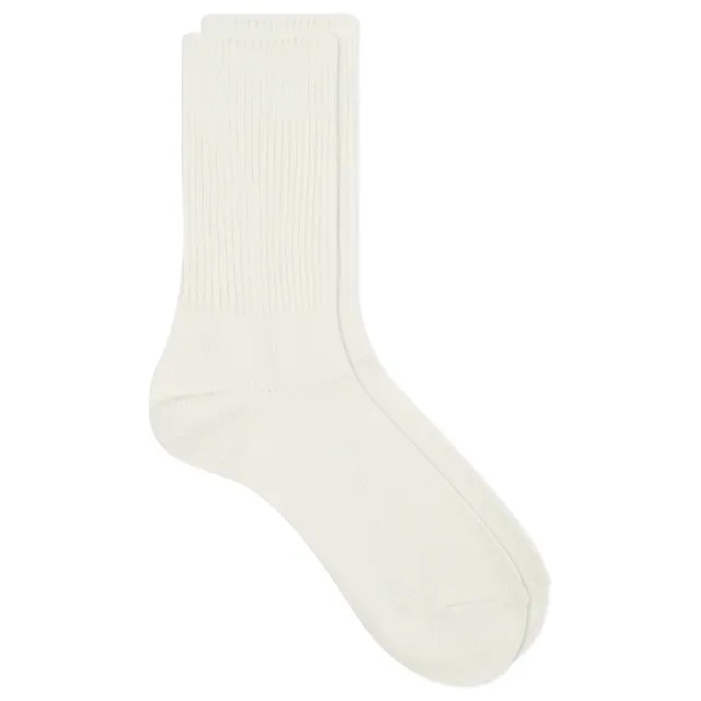 RoToTo Organic Daily Ribbed Crew Sock - 3 Pack Ivory