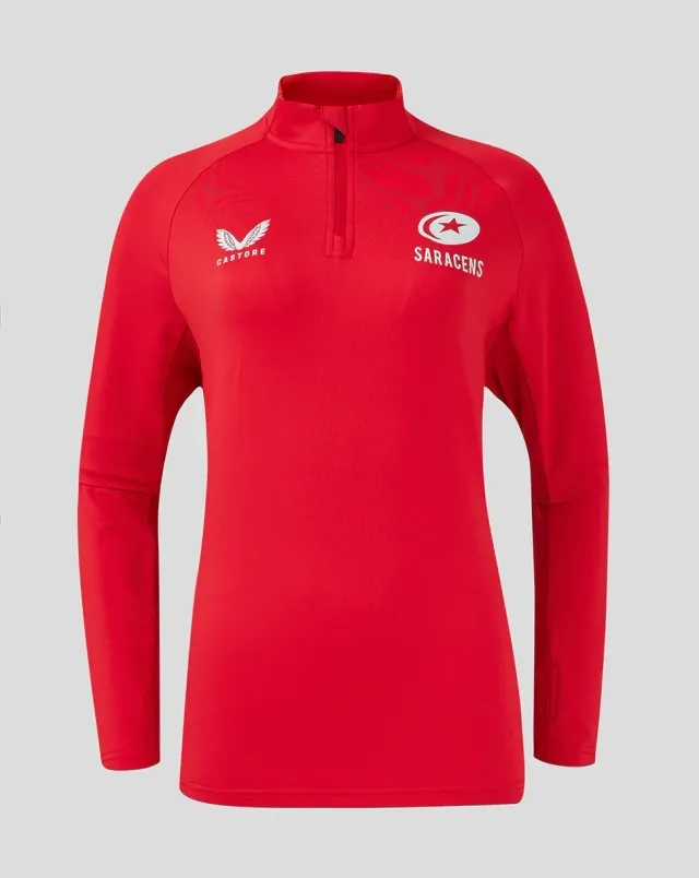 Castore Saracens Women's 24/25 Training 1/4 Zip - Red
