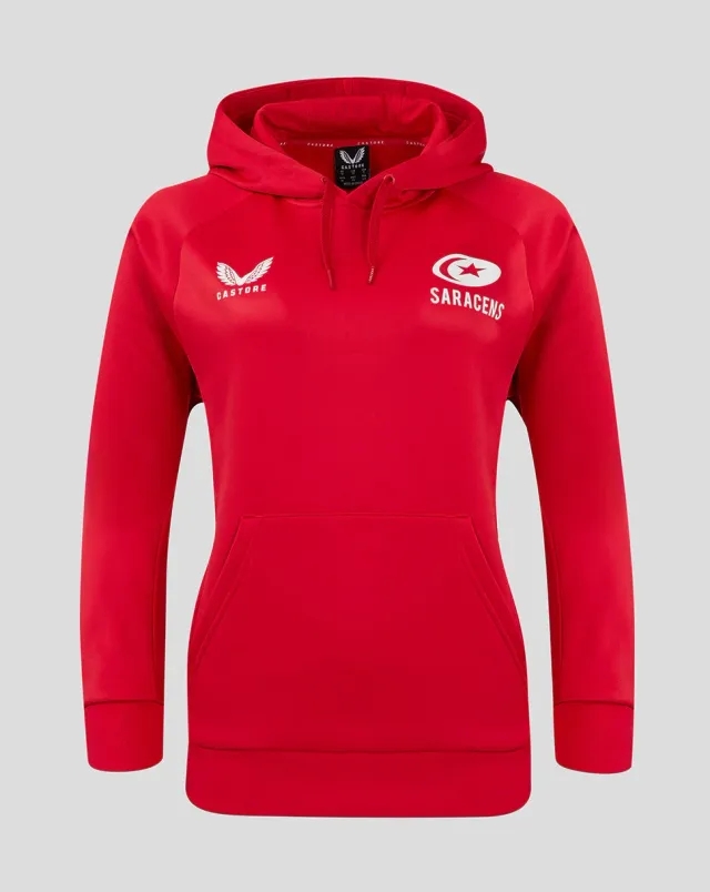 Castore Saracens Women's 24/25 Overhead Training Hoody - Red