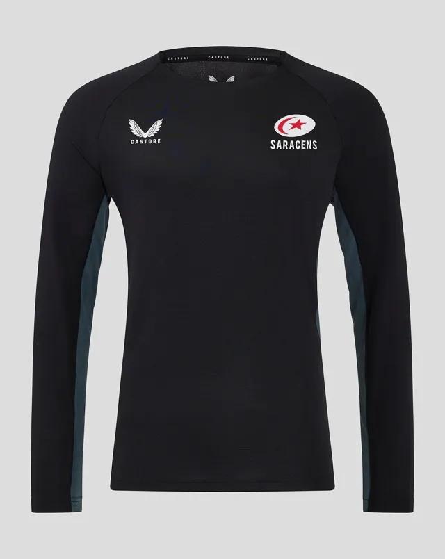 Castore Saracens Men's 24/25 Training Long Sleeve Tee - Black