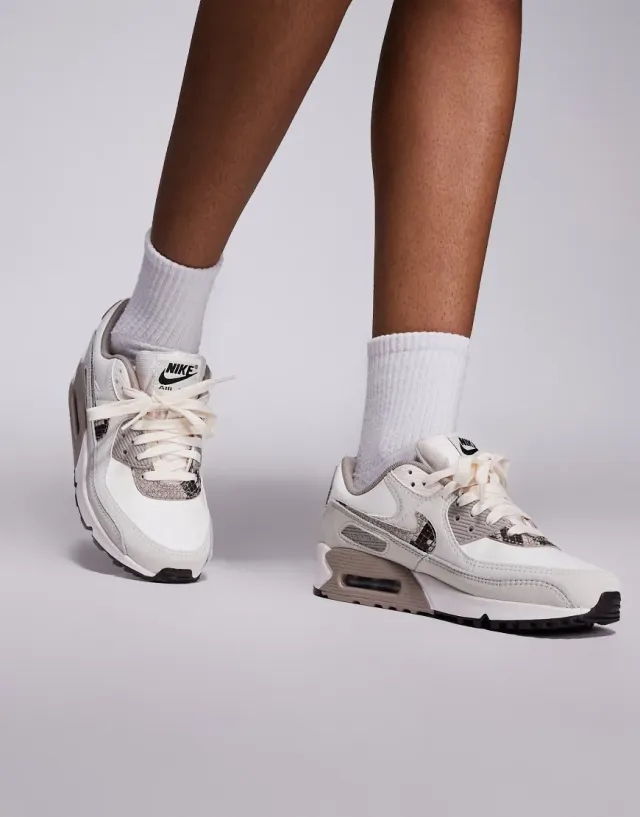 Nike Air Max 90 Amd 2 Snakeskin Trainers In Brown-Neutral