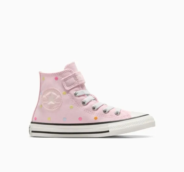 Converse pale pink all star hi 1v Girls Junior trainers