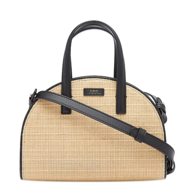 A.P.C. Women's Demi Lune Small Bag Beige/Black