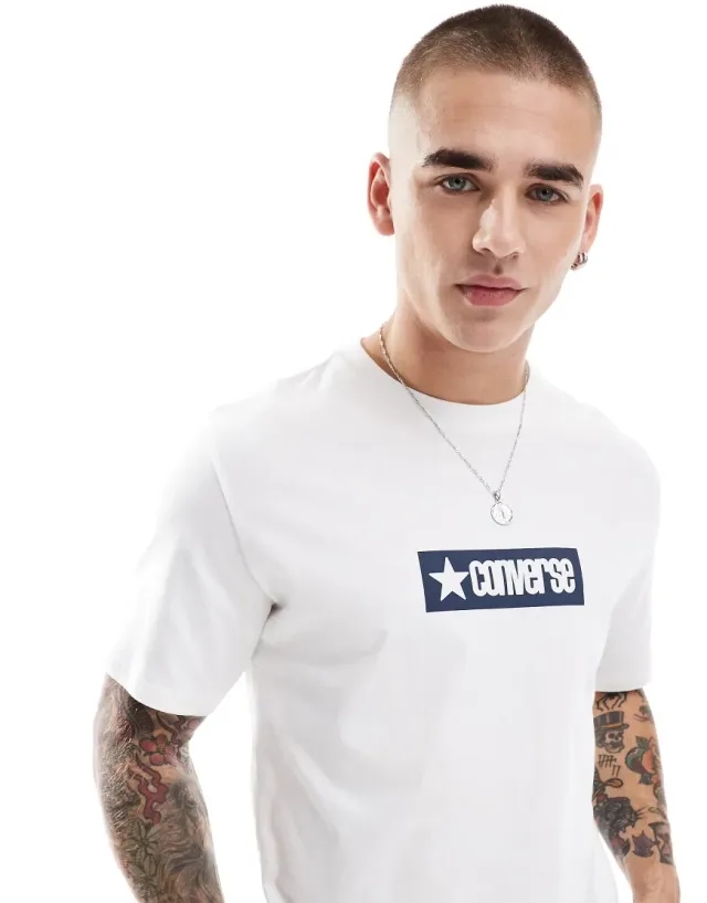 Converse Middle Logo T-Shirt In White