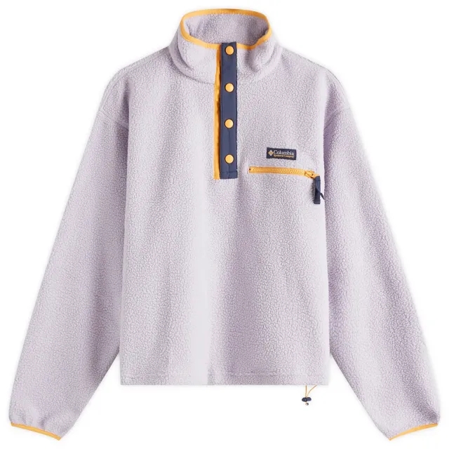 Columbia Women's Helvetia Cropped Half Snap Fleece Lavender Pearl