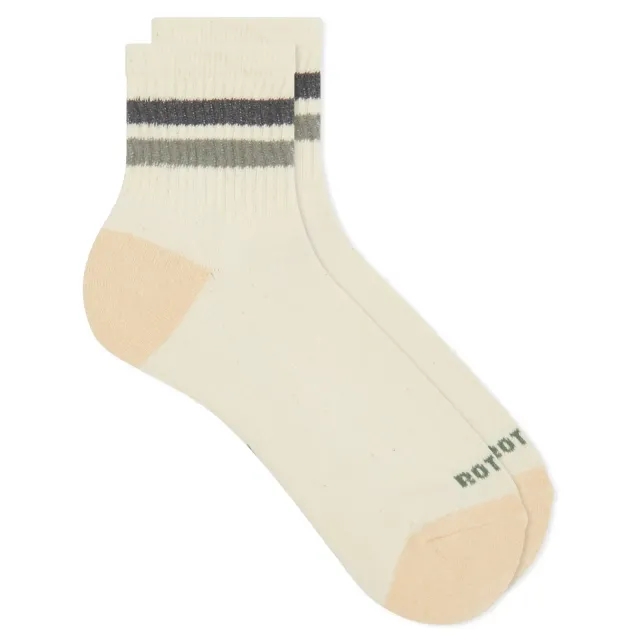 RoToTo Retro Athletic Ankle Sock Charcoal/Grey
