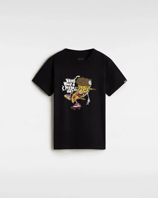 Vans - Little Kids Pizza Me T-Shirt (2-8 Years), Black