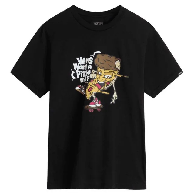 Vans Kids Pizza Me T-Shirt (8-14 Years) (Black) Boys Black