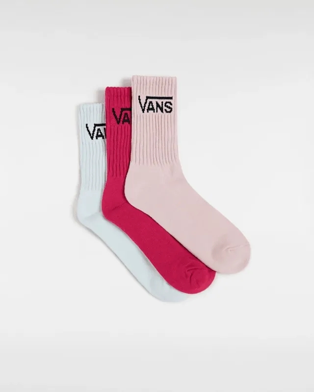 Vans - Classic Crew Socks (3 Pairs), Woman, Pink