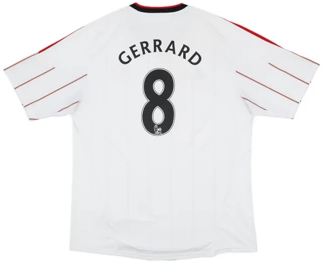 adidas 2010-11 Liverpool Away Shirt Gerrard #8 - 7/10 - (XXL)